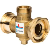 STOUT SVM-0050 ермостатический смесительный клапан G 1"1/2M-G 1"1/2F-G 1"M 70°С