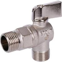STOUT  Кран шаровой угловой для бытовой техники 1/2"