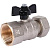 STOUT  Кран шаровой с накидной гайкой, ВР/накидная гайка, ручка бабочка 1x1
