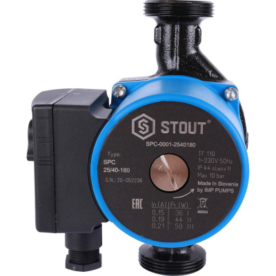 STOUT  Насос циркуляционный 25/40-180