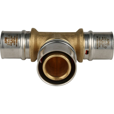 STOUT   Тройник переходной 26х32х26 для металлопластиковых труб прессовой