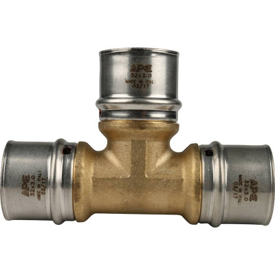 STOUT   Тройник равнопроходный 32х32х32 для металлопластиковых труб прессовой